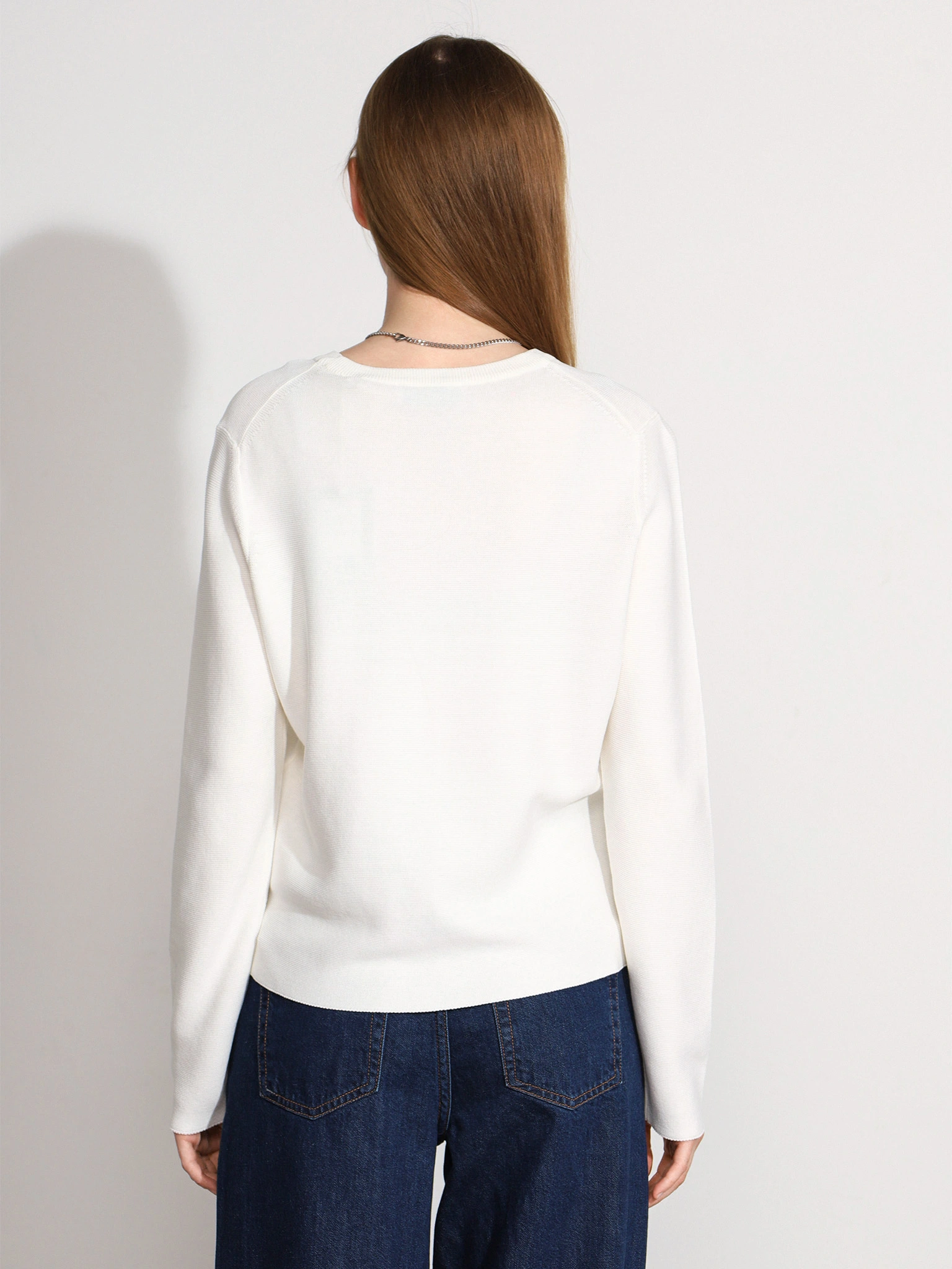 Пуловер белого цвета из хлопка